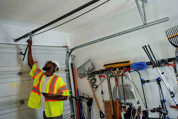 Professional Garage Door technician working in Mission Hills, KS